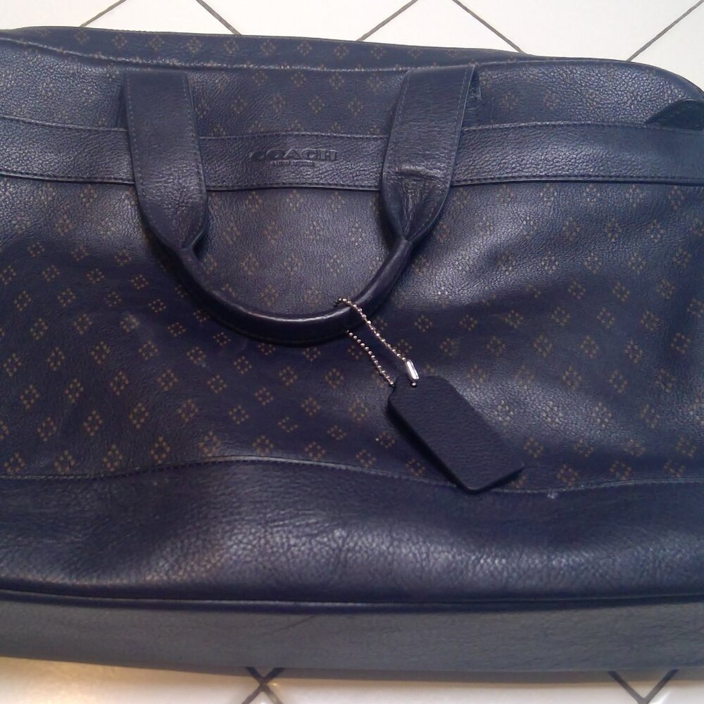 Coach Hamilton Bag In Printed Leather Diamond Foulard Laptop Shoulder Bag